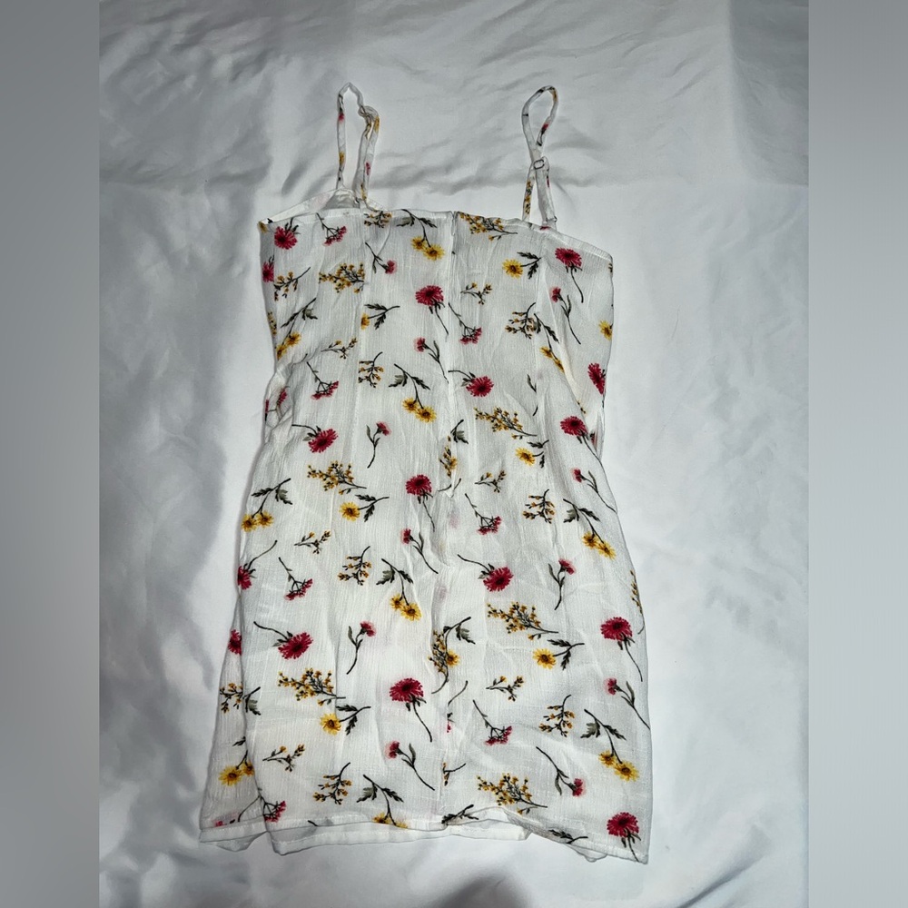 Forever 21 White Floral Wrap Dress - Picture 3 of 6